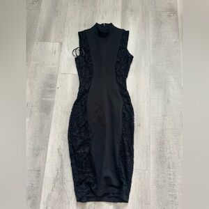 Bebe black bodycon dress